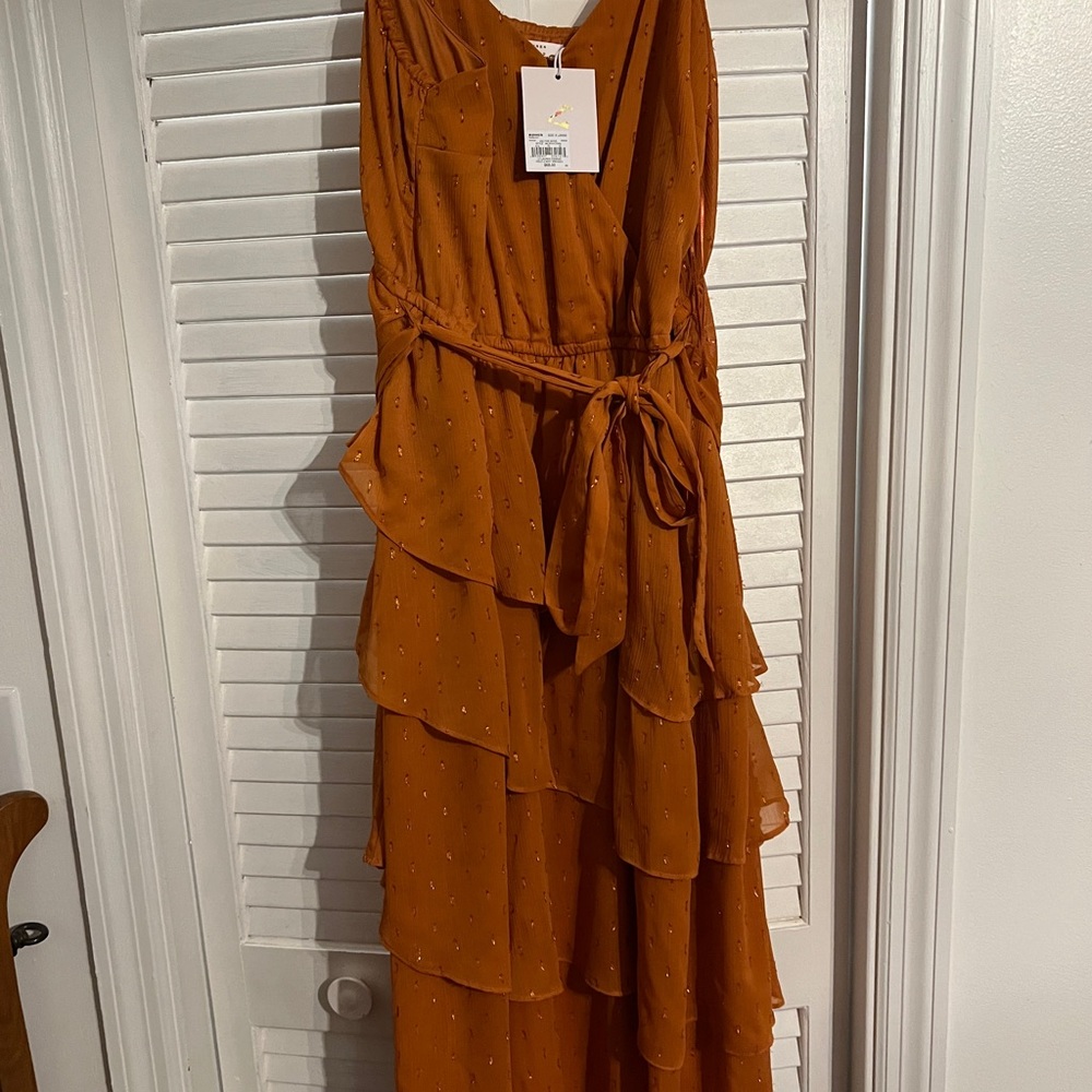 Lauren Conrad Gold Metallic Dress – Size XL